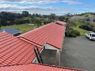 A roof after being cleaned and having a treatment.