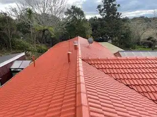 Roof after cleaing and roof treatment.