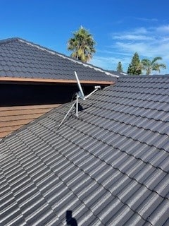 A roof after a cleaning and treatment service.